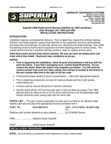 Installation Manual